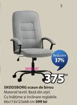 JYSK Skodsborg scaun de birou Ofertă