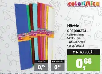 Coloristica hârtie creponată