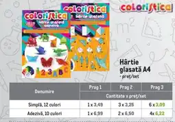 Metro Coloristrica hârtie glasată adezivă Ofertă