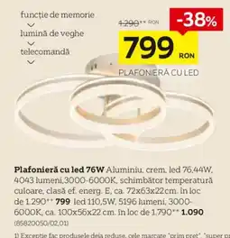 XXXLutz Plafonieră cu led 76W Ofertă