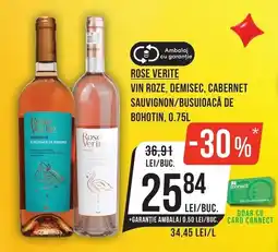 Mega Image Rose Verite vin roze, demisec, cabernet sauvignon/busuiocă de bohotin Ofertă