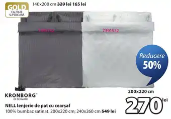 Kronborg nell lenjerie de pat cu cearșaf