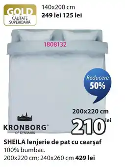 JYSK Kronborg sheila lenjerie de pat cu cearșaf Ofertă