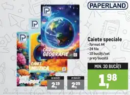 Metro Paperland caiete speciale Ofertă