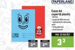 Metro Paperland caiet a4 copertă plastic Ofertă
