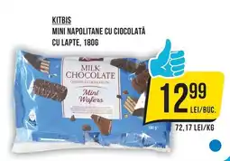Mega Image Kitbis mini napolitane cu ciocolată cu lapte Ofertă