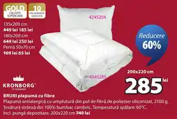 JYSK Kronborg bruri plapumă cu fibre Ofertă