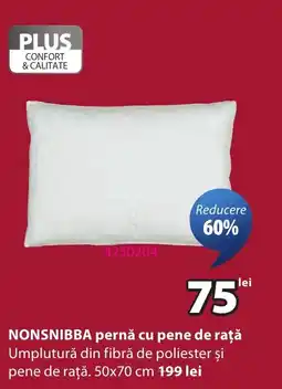 JYSK Nonsnibba pernă cu pene de rață Ofertă