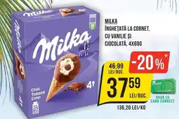 Mega Image Milka înghețată la cornet Ofertă