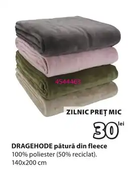JYSK Dragehode pătură din fleece Ofertă