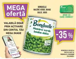 Mega Image Bonduelle mazăre verde boabe dulce Ofertă