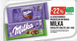 Mega Image Milka ciocolată tabletă Ofertă
