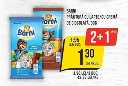 Mega Image Barni prăjitură cu lapte/cu cremă de ciocolată Ofertă