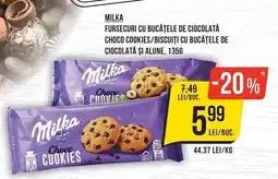 Mega Image Milka fursecuri cu bucățele de ciocolată Ofertă