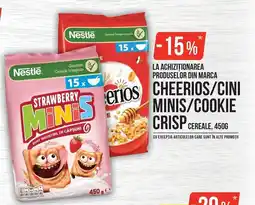 Mega Image Nestle Cheerios/Cini Minis/Cookie Crisp cereale Ofertă
