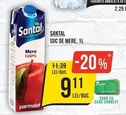 Mega Image Santal suc de mere Ofertă
