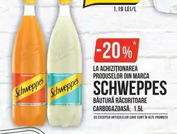 Mega Image Schweppes băutură răcoritoare carbogazoasă Ofertă