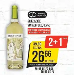 Mega Image Silk & Spice vin alb, sec Ofertă