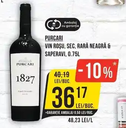 Mega Image Purcari vin roșu, sec, rară neagră & saperavi Ofertă
