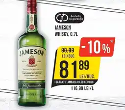 Mega Image Jameson whisky Ofertă