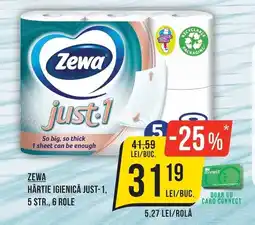 Mega Image Zewa hârtie igienică just-1 Ofertă