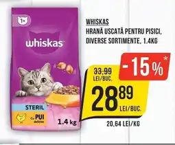 Mega Image Whiskas hrană uscată pentru pisici Ofertă