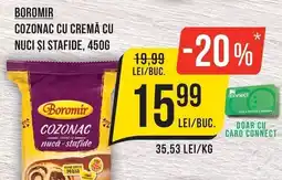 Mega Image Boromir cozonac cu cremă cu nuci și stafide Ofertă