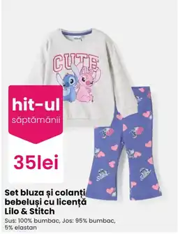Pepco Lilo & Stitch set bluza și colanți bebeluși Ofertă
