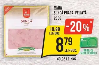 Meda șuncă praga, feliată