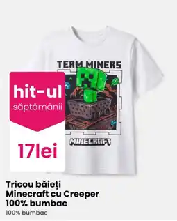 Pepco Minecraft tricou băieți cu creeper Ofertă