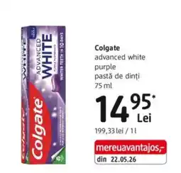 DM Colgate advanced white purple pasta de dinti Ofertă