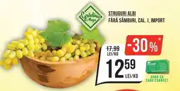 Mega Image Cnădina Mega struguri albi fără sâmburi, cal. i, import Ofertă