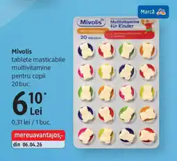 DM Mivolis tablete masticabile multivitamine pentru copii Ofertă