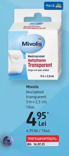 DM Mivolis leucoplast transparent Ofertă