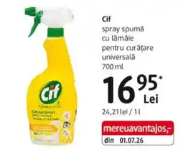 DM Cif spray spumă cu lămâie Ofertă