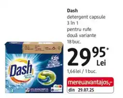 DM Dash detergent capsule 3 in 1 pentru rufe două variante Ofertă