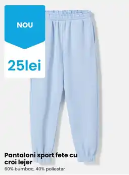 Pepco Pantaloni sport fete cu croi lejer Ofertă