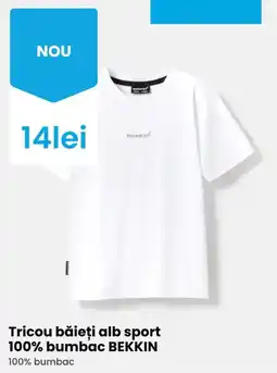 Pepco Bekkin tricou băieți alb sport Ofertă