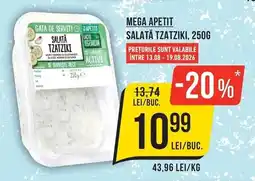 Mega Image Mega Apetit salată tzatziki Ofertă