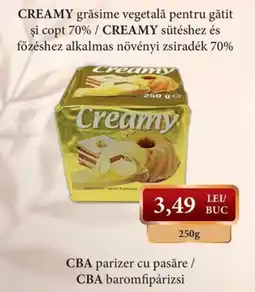 CBA Creamy grăsime vegetală pentru gătit și copt 70% Ofertă