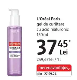 DM L'Oréal Paris gel de curățare cu acid hialuronic Ofertă