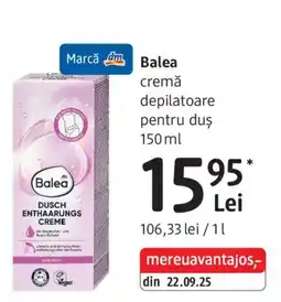 DM Balea cremă depilatoare pentru duș Ofertă