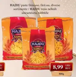 CBA Hajdu paste fainoase, fara ou, diverse sortimente Ofertă