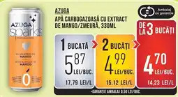 Mega Image Azuga apă carbo gazoașă cu extract de mango/zmeură Ofertă