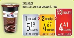 Mega Image Zuzu mousse de lapte cu ciocolata Ofertă