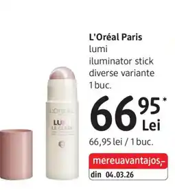 DM L'Oréal Paris lumi illuminator stick Ofertă