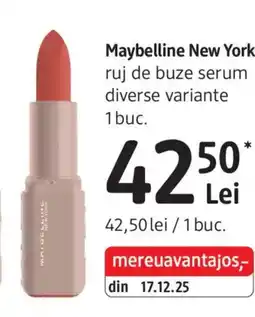 DM Maybelline New York ruj de buze serum Ofertă