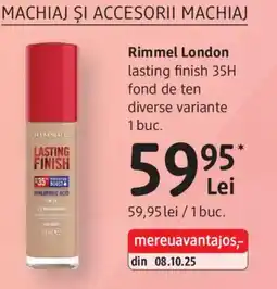 DM Rimmel London lasting finish 35H fond de ten Ofertă