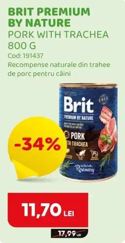 Animax Brit premium by nature pork with trachea Ofertă