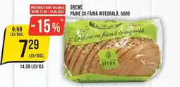 Mega Image Grewe pâine cu făină integrală Ofertă